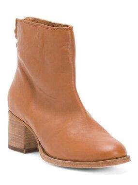 beek Leather Pheasant Booties in Cognac